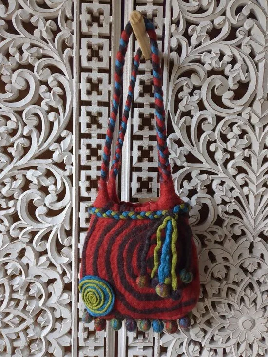 Rising Tide Handmade Felted Purse - Picture 1 of 16